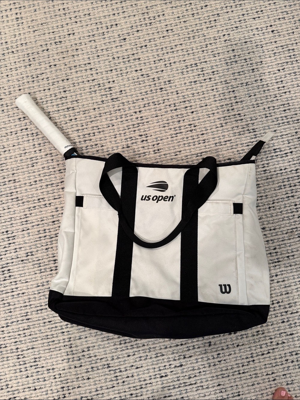 US Open x Wilson White and Black Canvas tennis bag - Picture 5 of 5